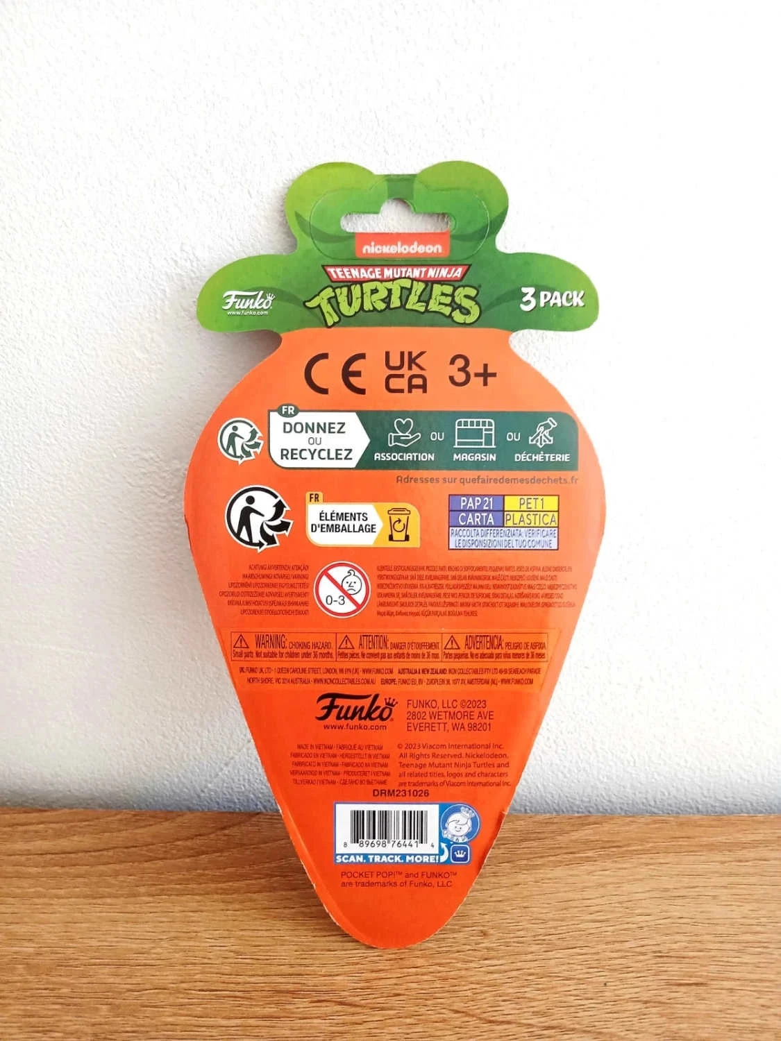 Figuras POP! Bolsillo Zanahoria TMNT paquete de 3 Tortugas Ninja – photo 2
